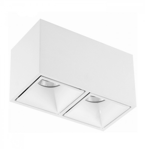 Світлодіодний світильник квадратний LED 2x10W 3000К білий (0-10V)